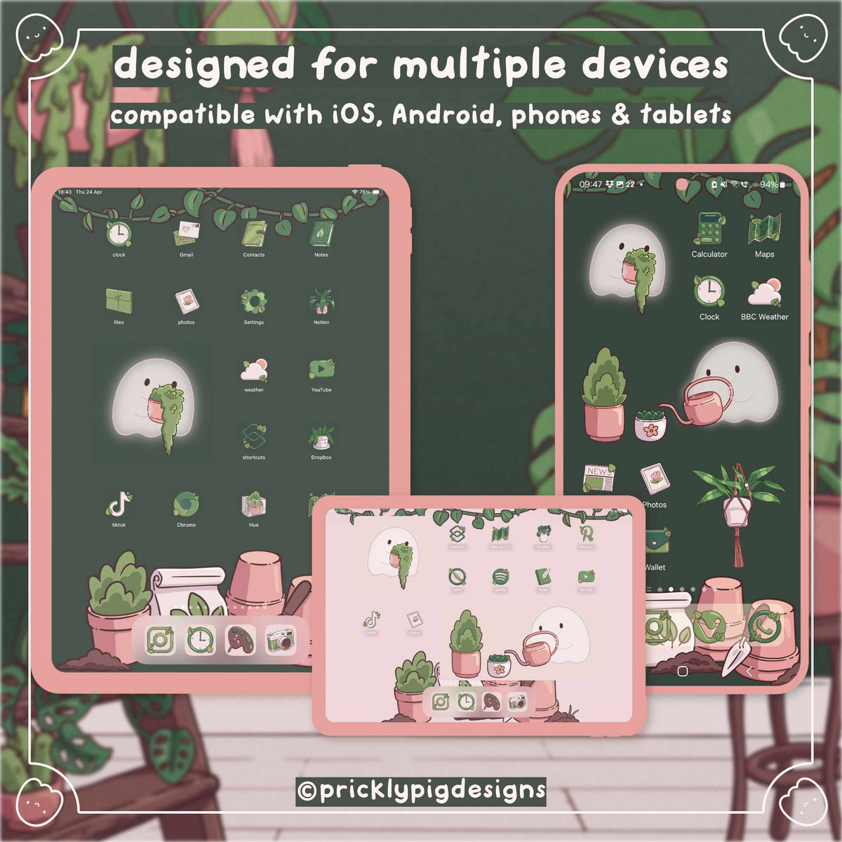 Haunted Horticulture Icon Pack for iOS, Android & Tablets