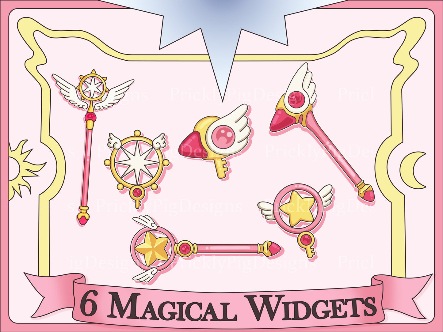 Magical Girl Anime Aesthetic Icon Pack for iOS, Android & Tablets