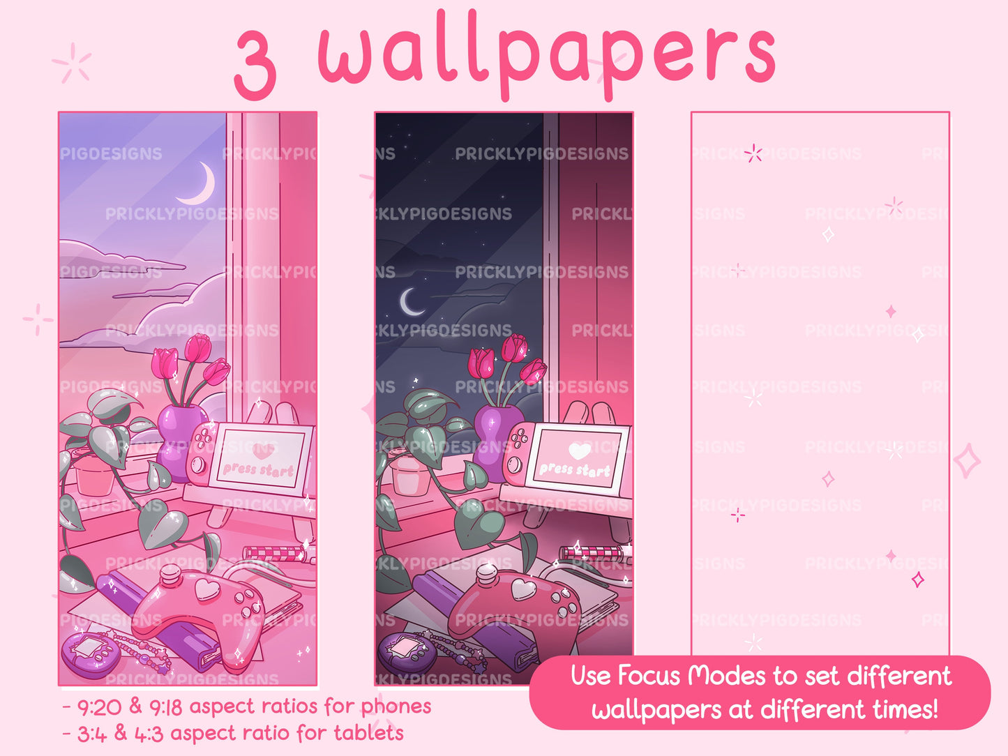 Pink Gamer Icon Pack for iOS, Android & Tablets