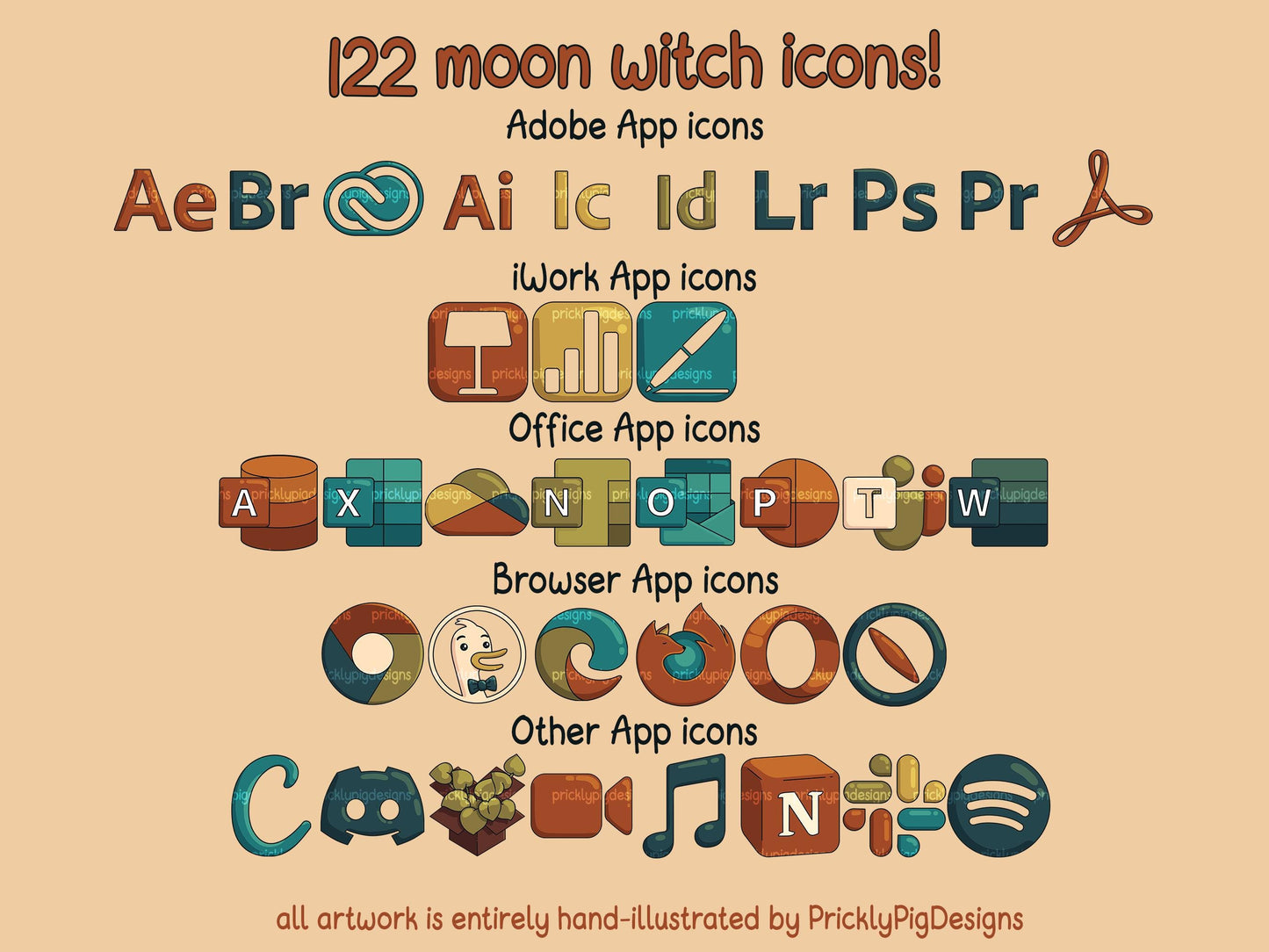 Forest Witch Desktop Icon Pack for Windows & Mac