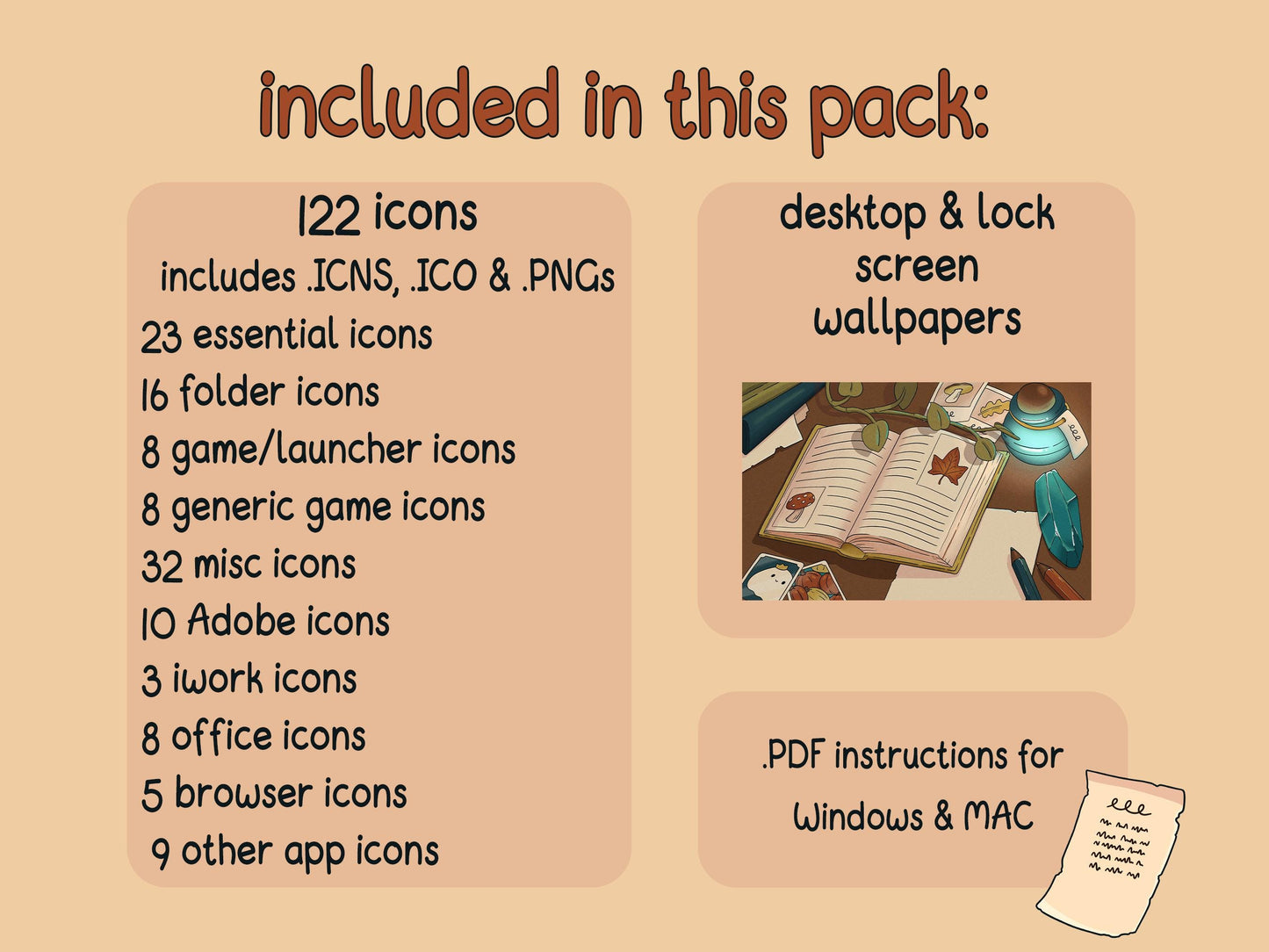 Forest Witch Desktop Icon Pack for Windows & Mac