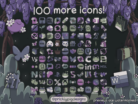 Secret Garden Froggy EXPANSION 2 Icon Pack for iOS, Android & Tablets