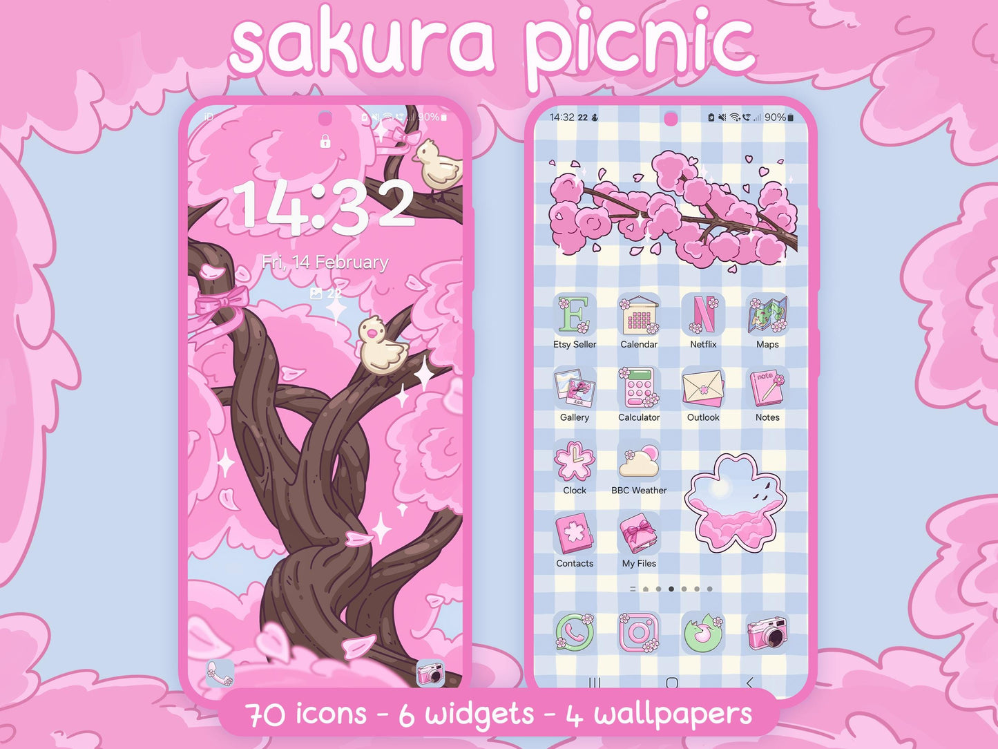 Sakura Picnic Icon Pack for iOS, Android & Tablets