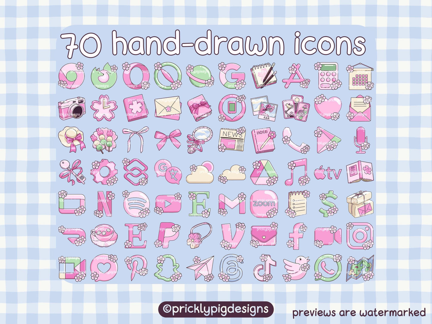 Sakura Picnic Icon Pack for iOS, Android & Tablets