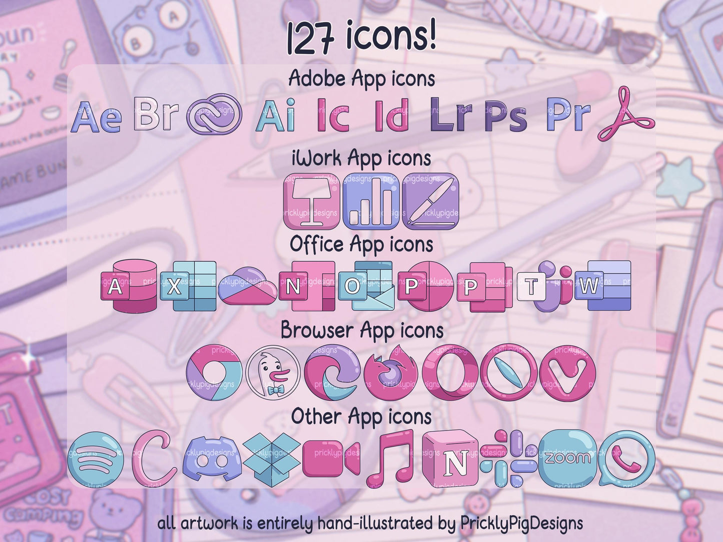Y2K 2 Aesthetic Desktop Folder Icon Pack for Windows + MAC