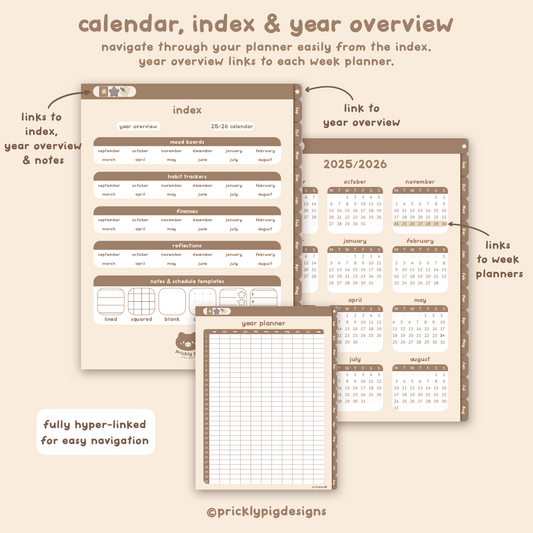 Phantom Library Midyear Academic Digital Planner for Goodnotes - 2025-2026