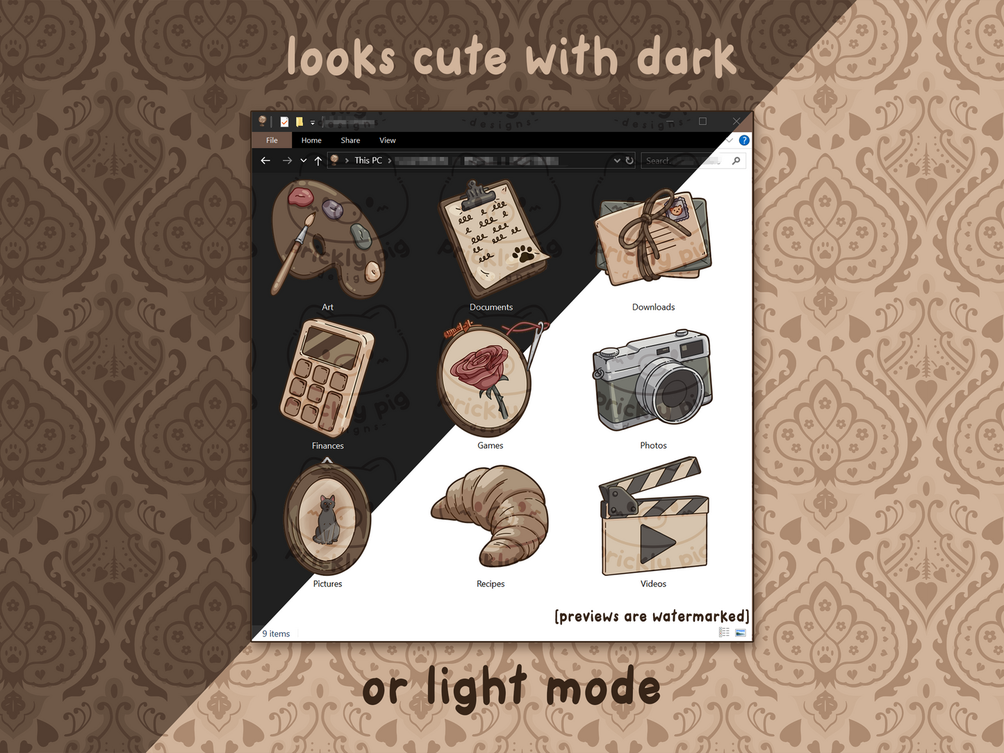 Cat Academy Desktop Folder Icon Pack for Windows + MAC