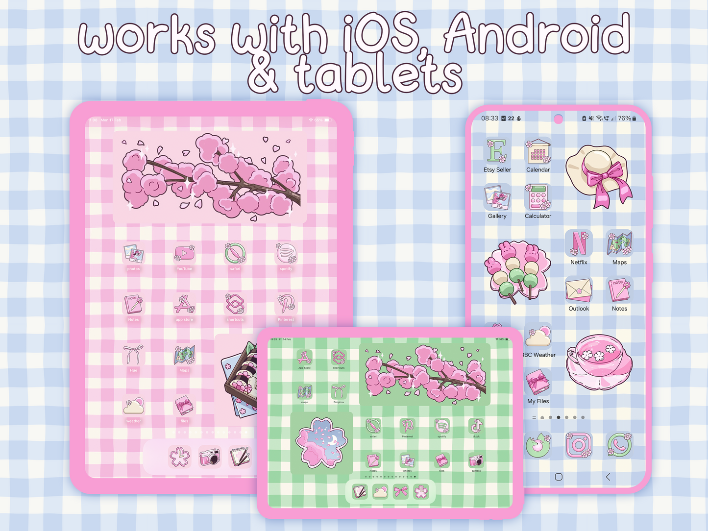 Sakura Picnic Icon Pack for iOS, Android & Tablets