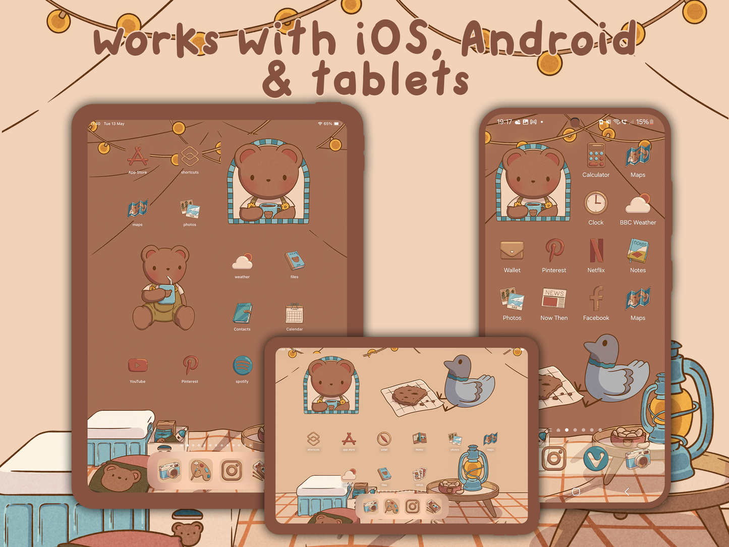 Cosy Camping Icon Pack for iOS, Galaxy, Android & Tablets