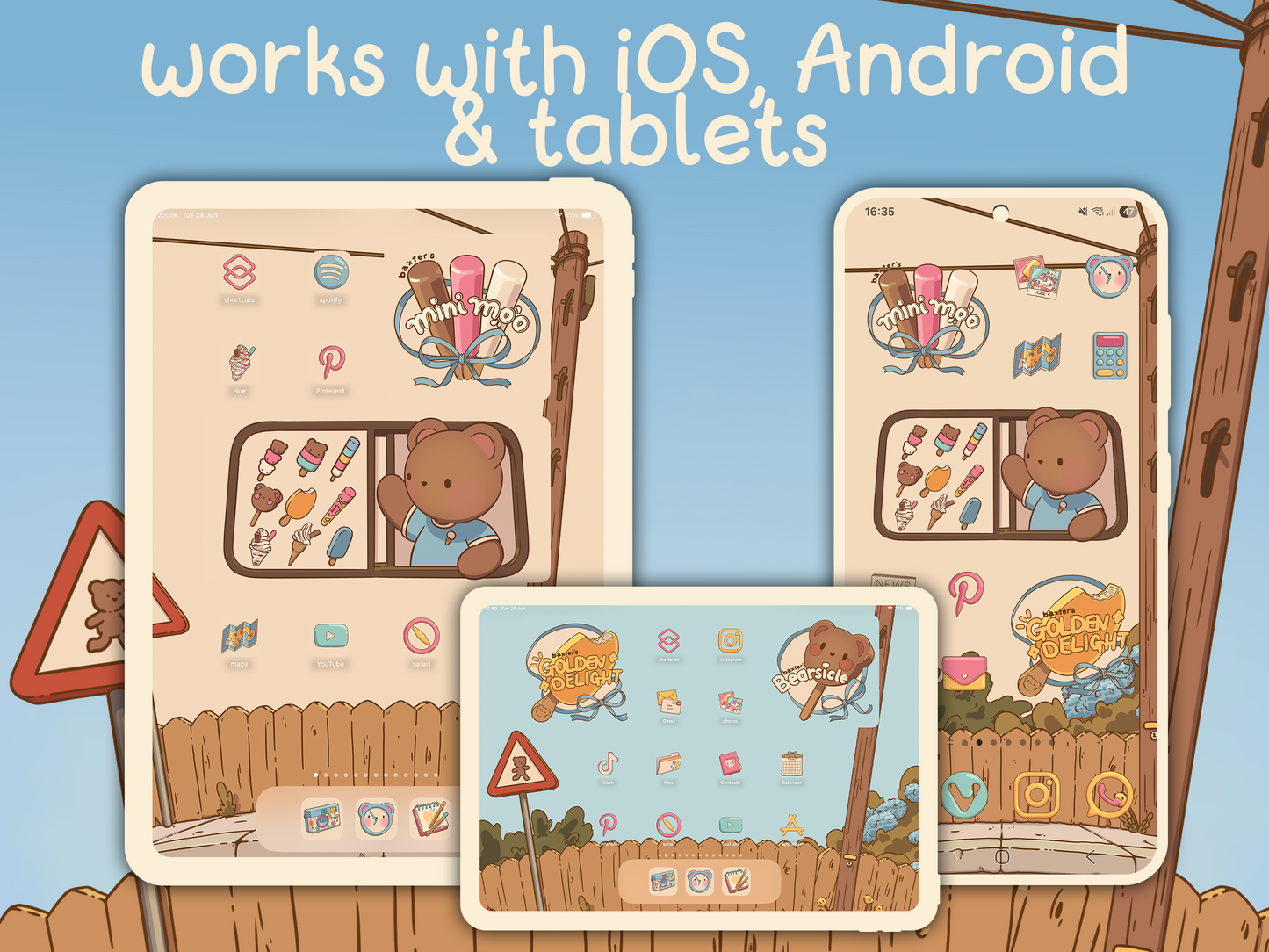 Summer Days Aesthetic Icon Pack for iOS, Android & Tablets