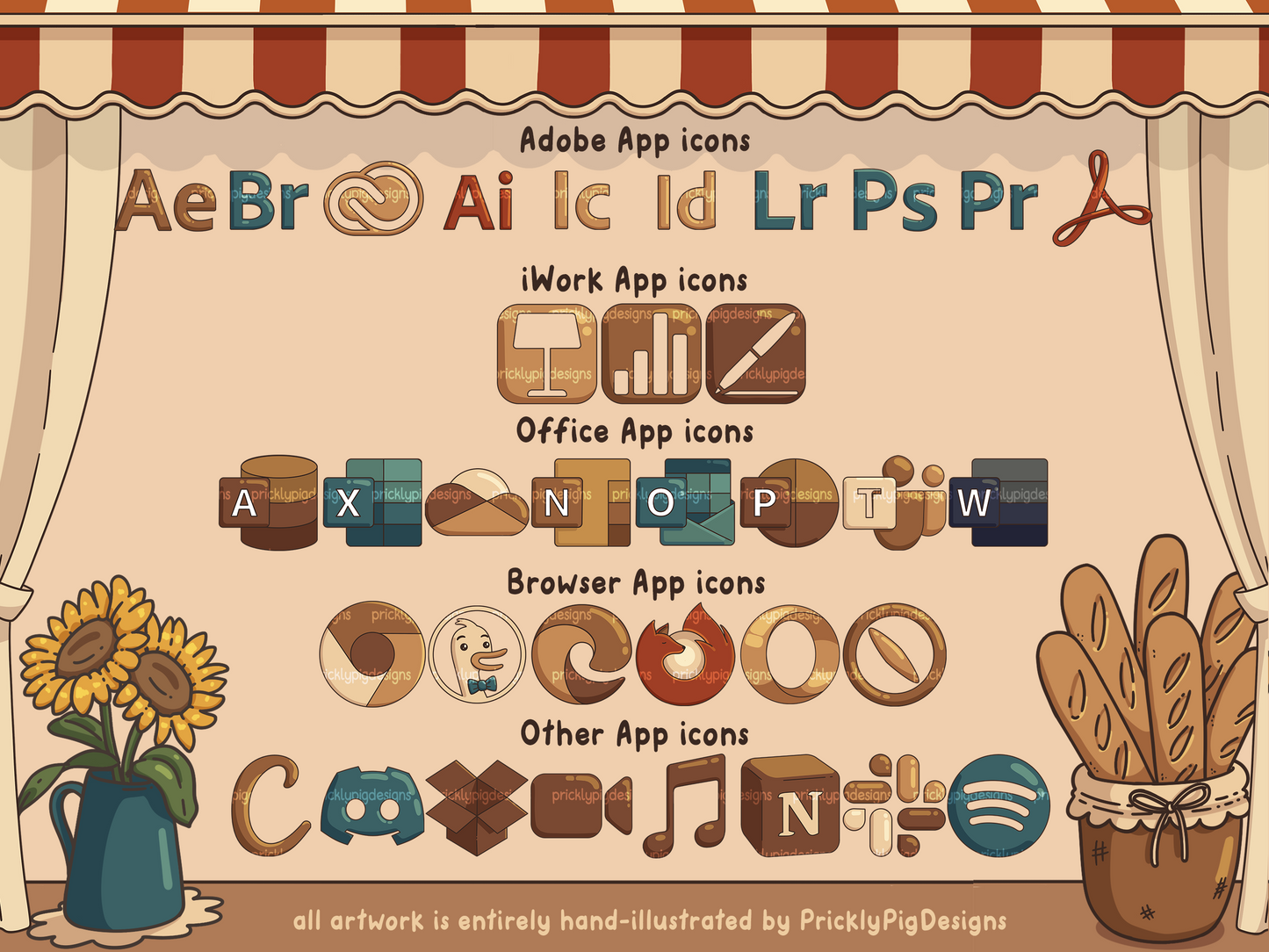 Black Cat Bakery Desktop Folder Icon & Wallpaper Pack for Windows + Mac
