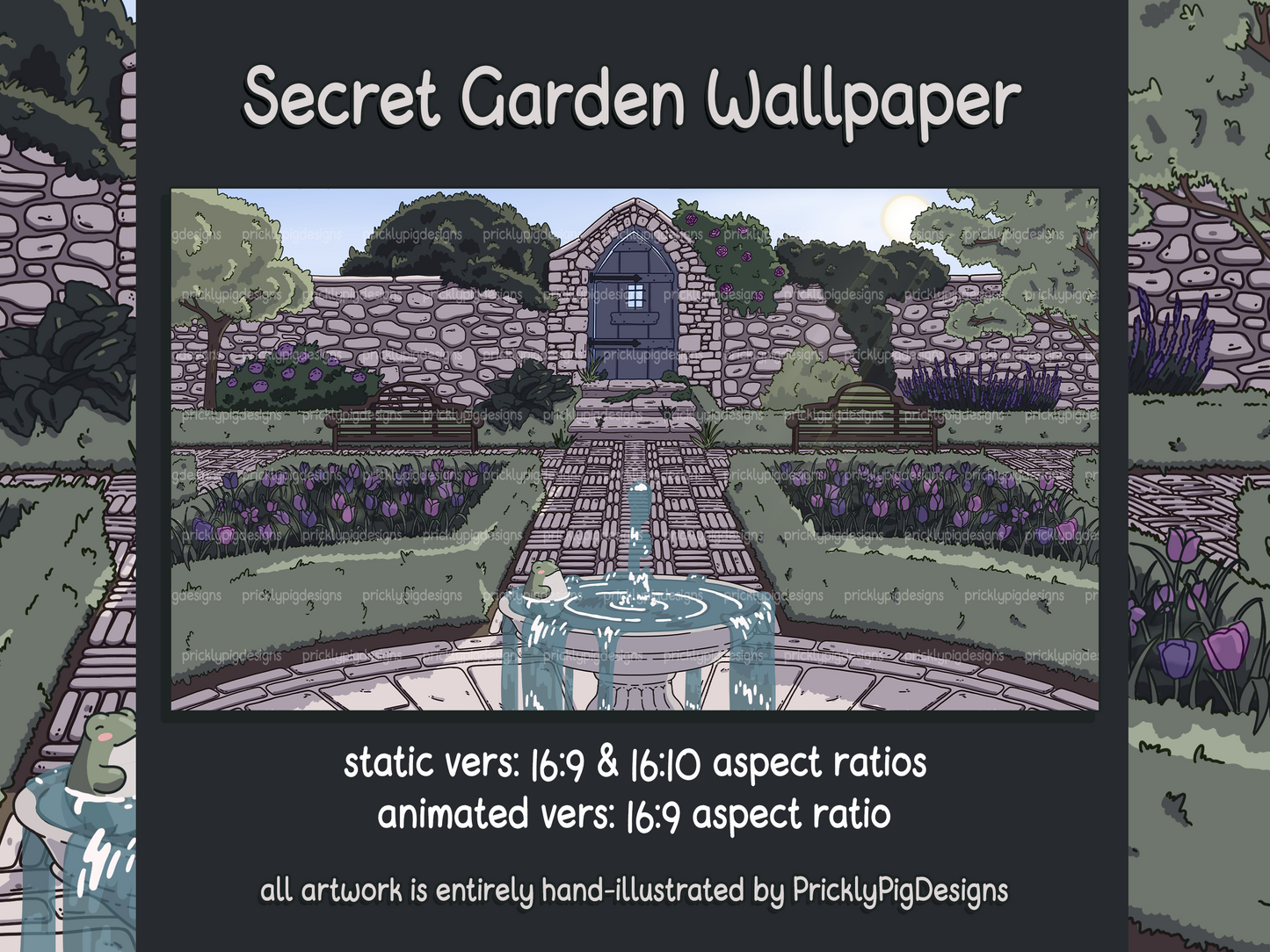 Secret Garden Aesthetic Desktop Folder Icon & Animated Wallpaper Pack for Windows + Mac