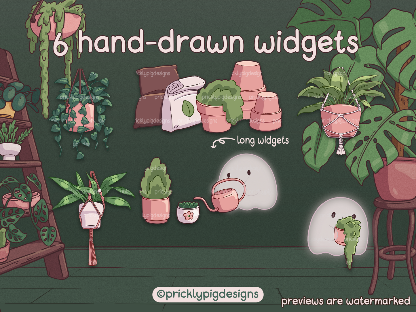 House Plant Ghostie Aesthetic Icon Pack for iOS, Android & Tablets