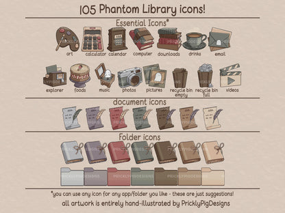 icons for essential apps and folders.