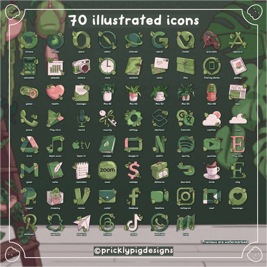 Haunted Horticulture Icon Pack for iOS, Android & Tablets