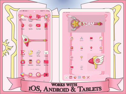 Magical Girl Anime Aesthetic Icon Pack for iOS,  Android & Tablets