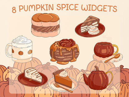 Pumpkin Spice Café Icon Pack for iOS, Android & Tablets