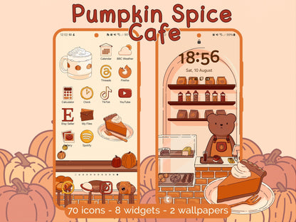 Pumpkin Spice Café Icon Pack for iOS, Android & Tablets