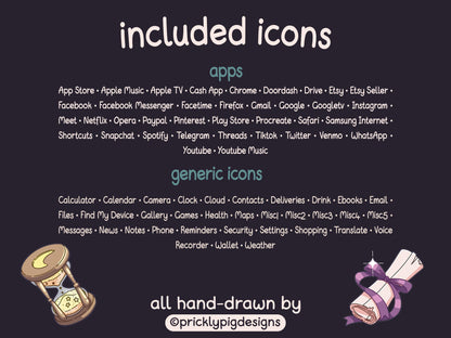Moon Witch Aesthetic Icon Pack for iOS Android & Tablets