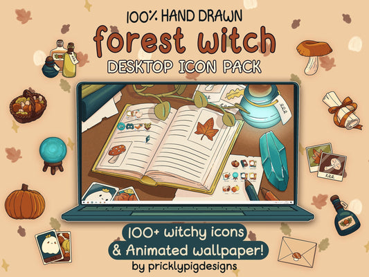 Forest Witch Desktop Icon Pack for Windows & Mac