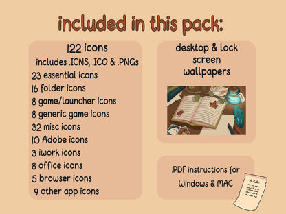 Forest Witch Desktop Icon Pack for Windows & Mac