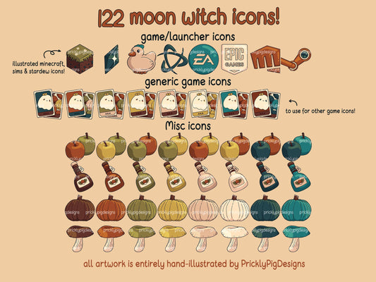 Forest Witch Desktop Icon Pack for Windows & Mac