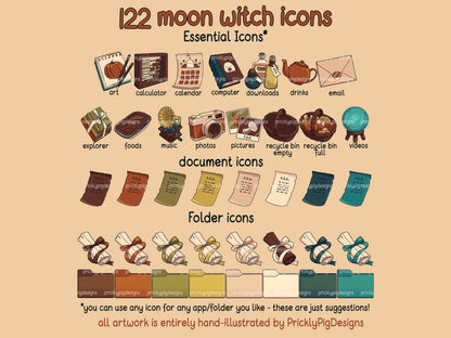 Forest Witch Desktop Icon Pack for Windows & Mac
