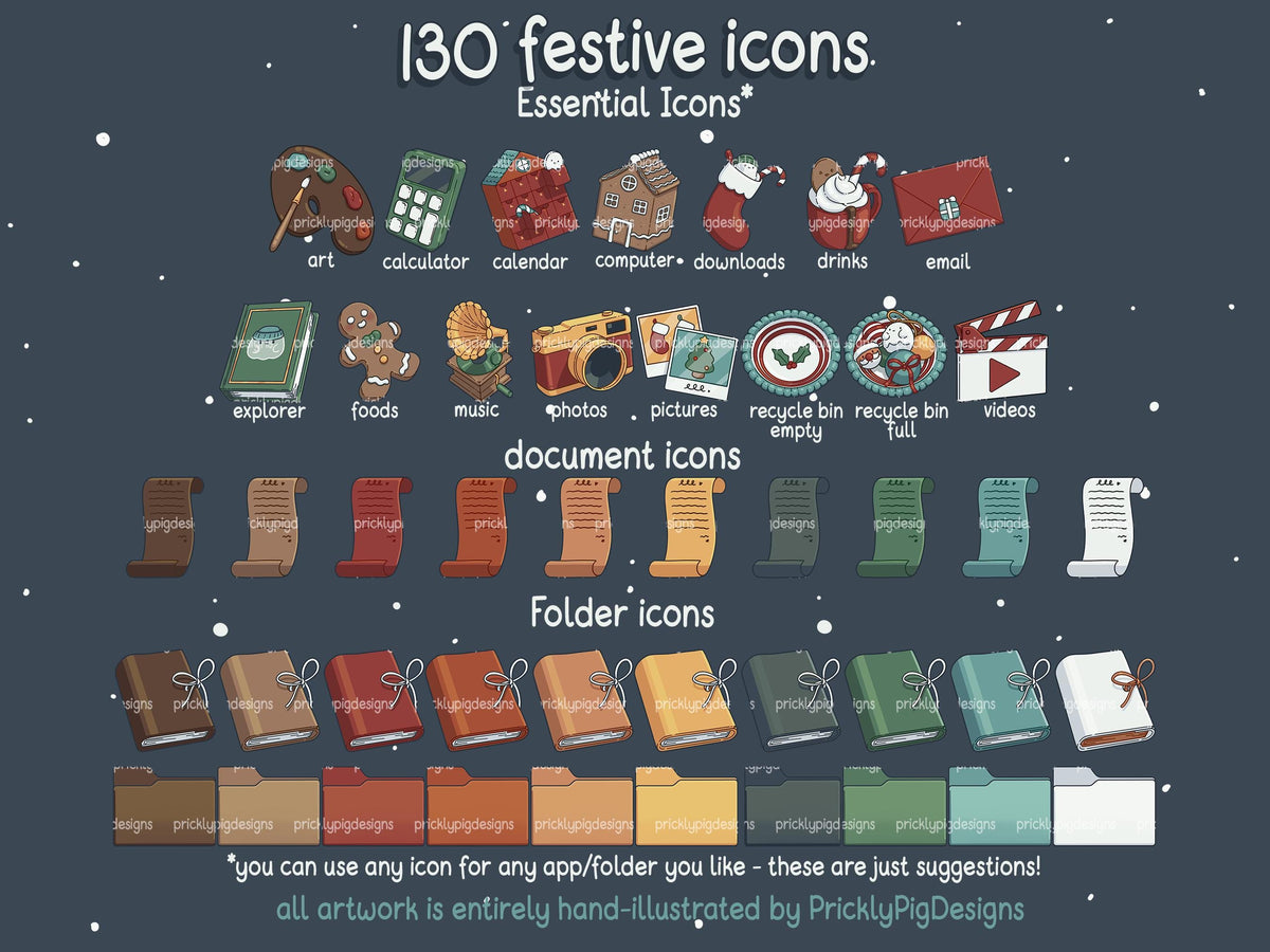 Haunted Holidays Desktop Folder Icon & Wallpaper Pack for Windows + Mac