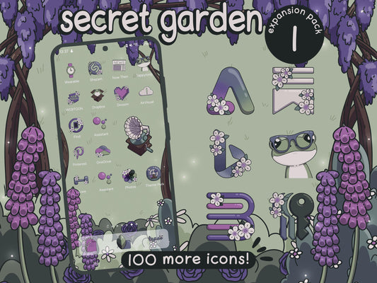 Secret Garden Froggy EXPANSION 1 Icon Pack for iOS, Android & Tablets