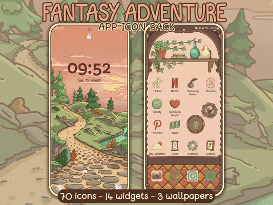 Fantasy Adventure Icon Pack for iOS, Android & Tablets
