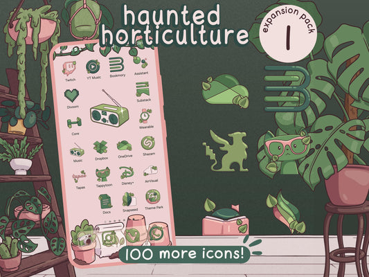 House Plant Aesthetic Icon EXPANSION Pack 1 for iOS, Android & Tablets