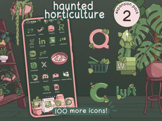 House Plant Aesthetic Icon EXPANSION Pack 2 for iOS, Android & Tablets