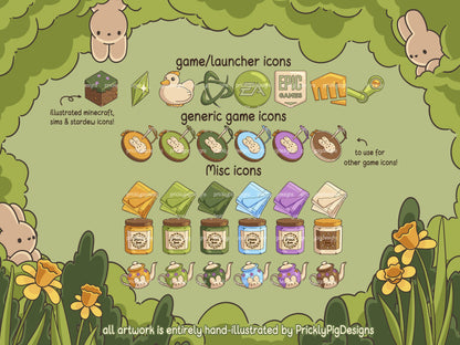 Picnic Bun Desktop Folder Icon & Wallpaper Pack for Windows + Mac