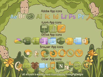 Picnic Bun Desktop Folder Icon & Wallpaper Pack for Windows + Mac
