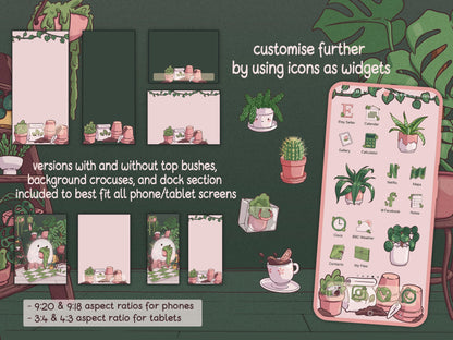 House Plant Ghostie Aesthetic Icon Pack for iOS, Android & Tablets