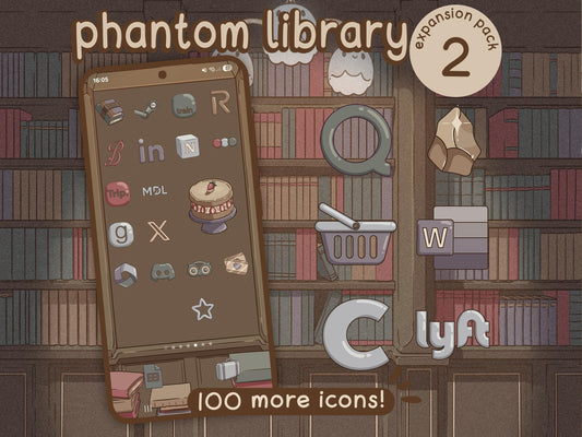 Phantom Library Halloween Icon Pack for iOS, Android & Tablets