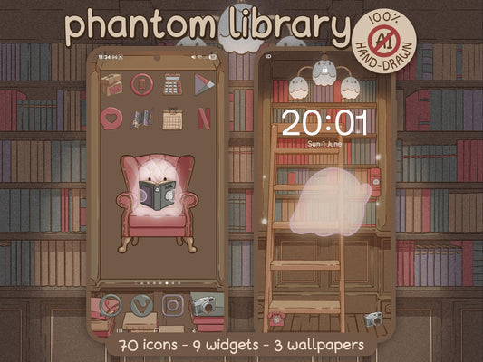 Phantom Library Halloween Icon Pack for iOS, Android & Tablets