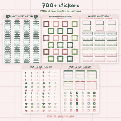 2026 Haunted Horticulture Digital Planner for Goodnotes