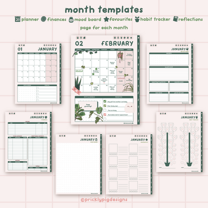 2026 Haunted Horticulture Digital Planner for Goodnotes