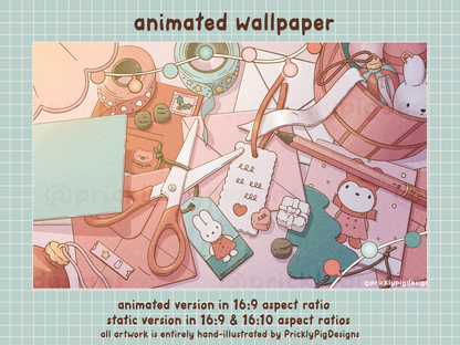 Cosy Holidays: Christmas Desktop Folder Icon & Wallpaper Pack