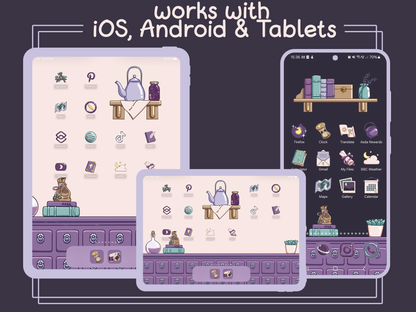 Moon Witch Aesthetic Icon Pack for iOS Android & Tablets