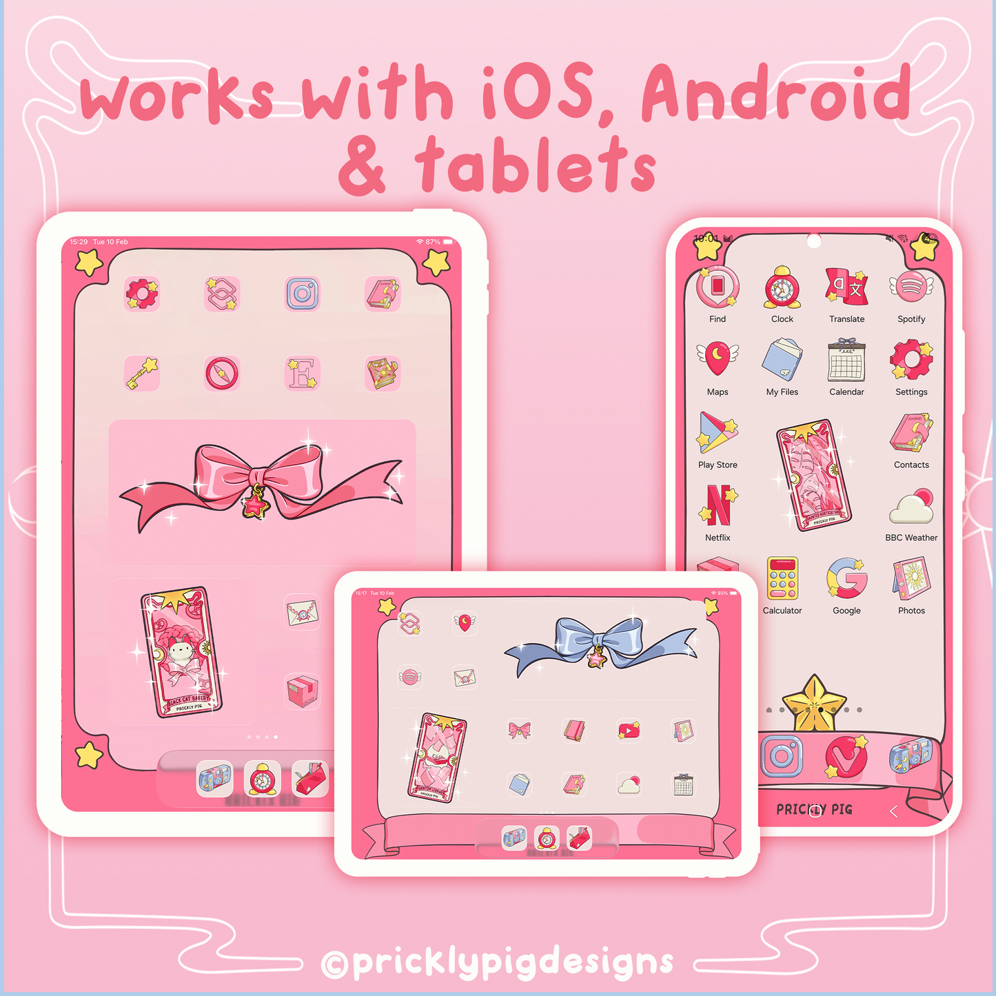 Magical Girl Anime Aesthetic Icon Pack for iOS,  Android & Tablets