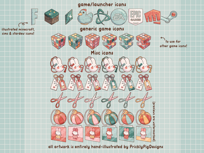 Cosy Holidays: Christmas Desktop Folder Icon & Wallpaper Pack