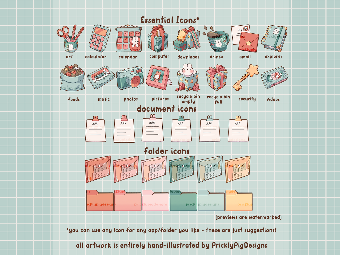 Cosy Holidays: Christmas Desktop Folder Icon & Wallpaper Pack