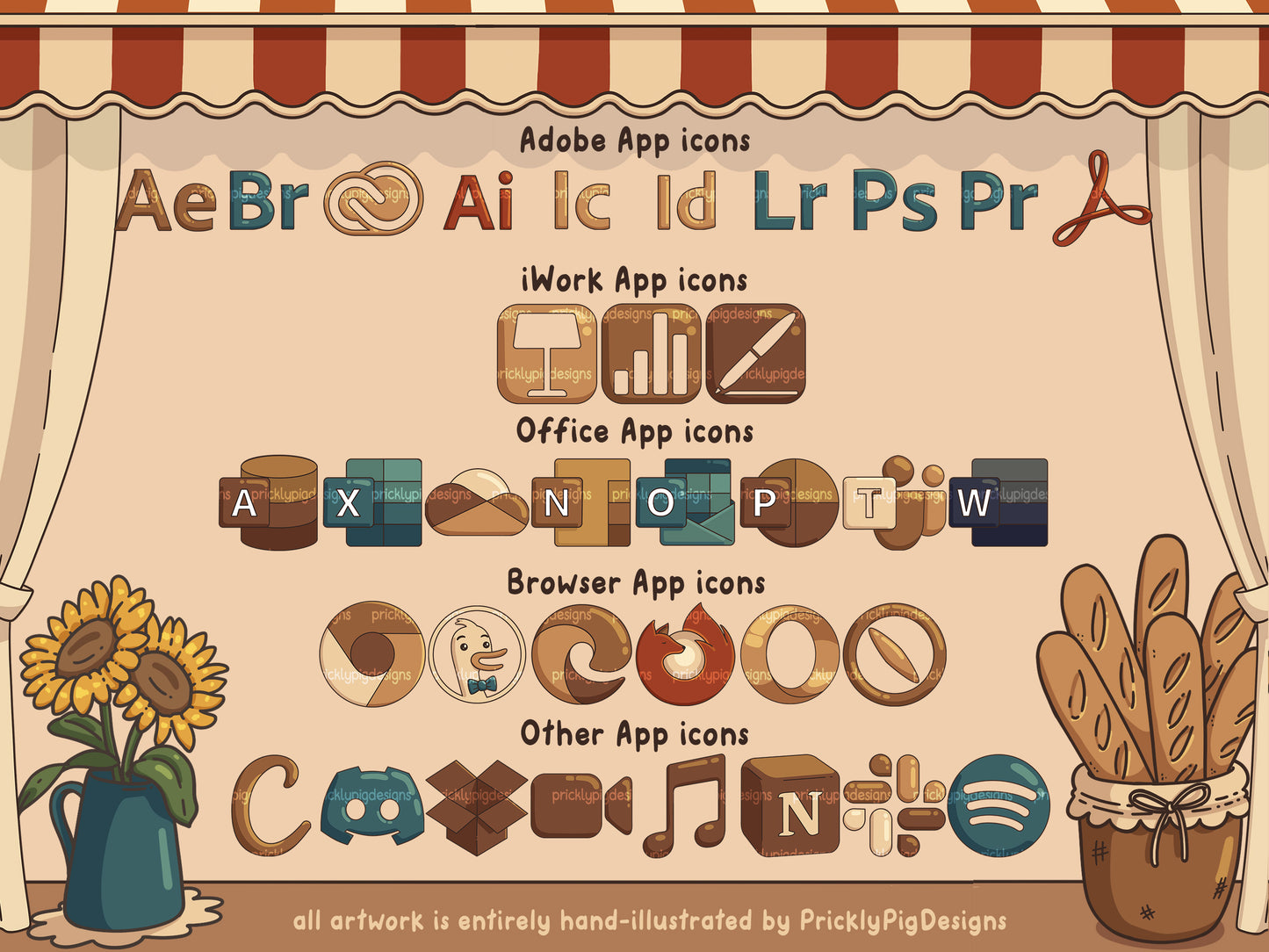 Black Cat Bakery Desktop Folder Icon & Wallpaper Pack for Windows + Mac