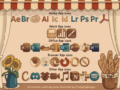 Black Cat Bakery Desktop Folder Icon & Wallpaper Pack for Windows + Mac