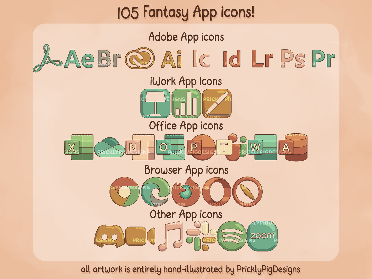 Fantasy Aesthetic Desktop Folder Icon & Wallpaper Pack for Windows + Mac