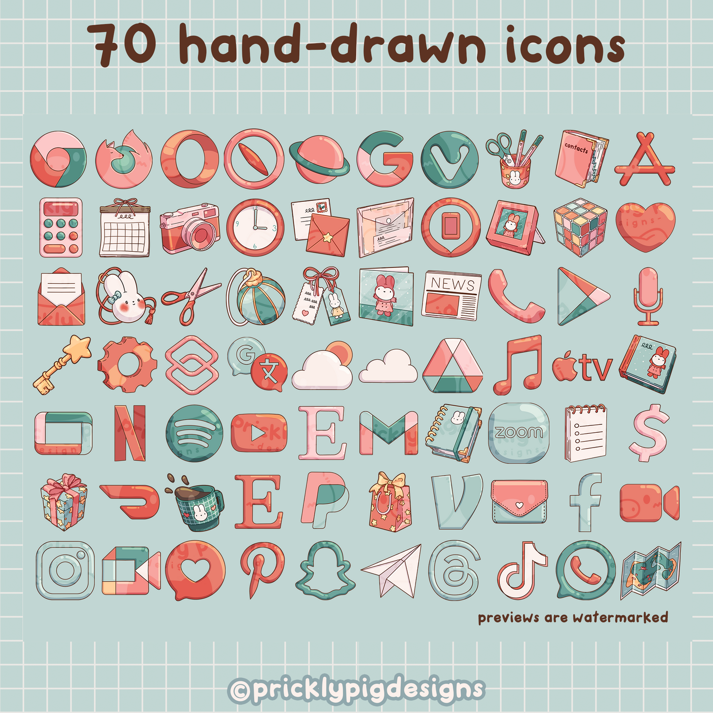 Cosy Holidays: Pastel Christmas Wallpapers, icons and widgets for iOS, Android, iPad & Tablets