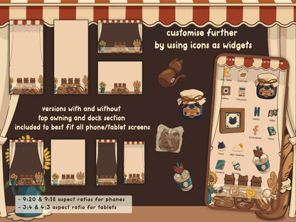 Black Cat Bakery Icon Pack for iOS, Android & Tablets