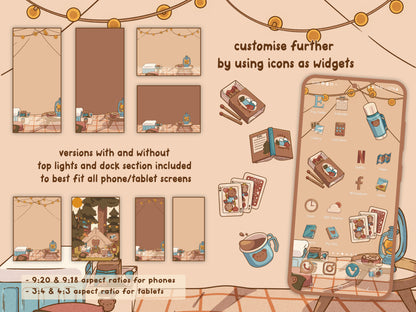 Cosy Camping Icon Pack for iOS, Galaxy, Android & Tablets